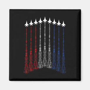 Patriotische Shirts für Männer Jet 4. Juli Shirts Magnet