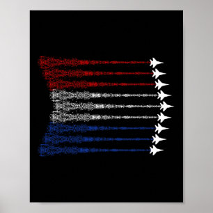 Patriotische Shirts für Männer Jet 4. Juli Shirts  Poster