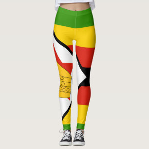 Patriotische Simbabwflagge Afrika Leggings