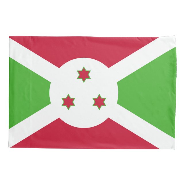 Patriotische Single-Pillowcase-Flagge Burundis Kissenbezug (Rückseite)
