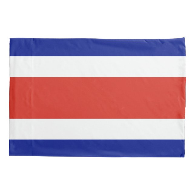 Patriotische Single Pillowcase Flagge Costa Ricas Kissenbezug (Rückseite)