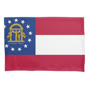 Patriotische Single-Pillowcase-Flagge Georgiens Kissenbezug