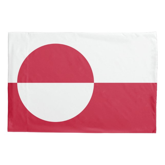 Patriotische Single-Pillowcase-Flagge Grönlands Kissenbezug (Rückseite)