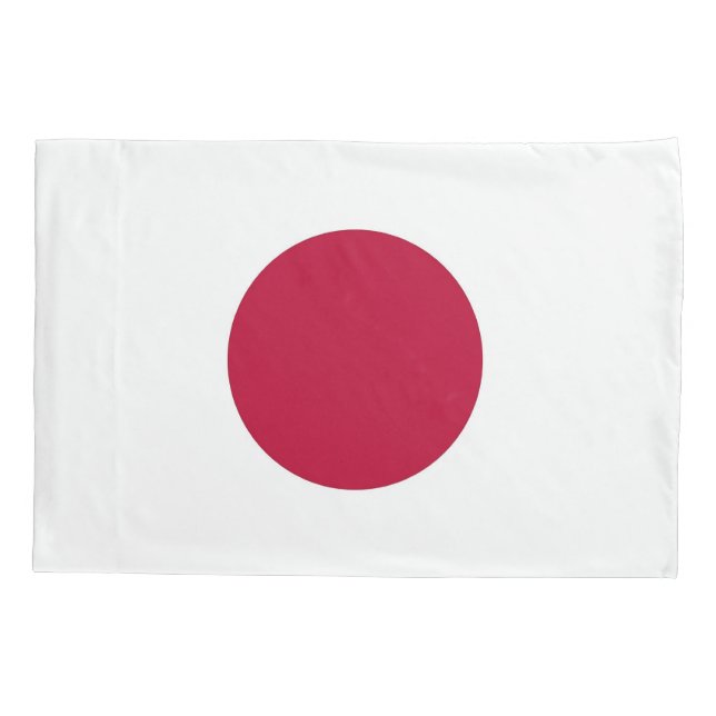 Patriotische Single-Pillowcase-Flagge Japans Kissenbezug (Rückseite)