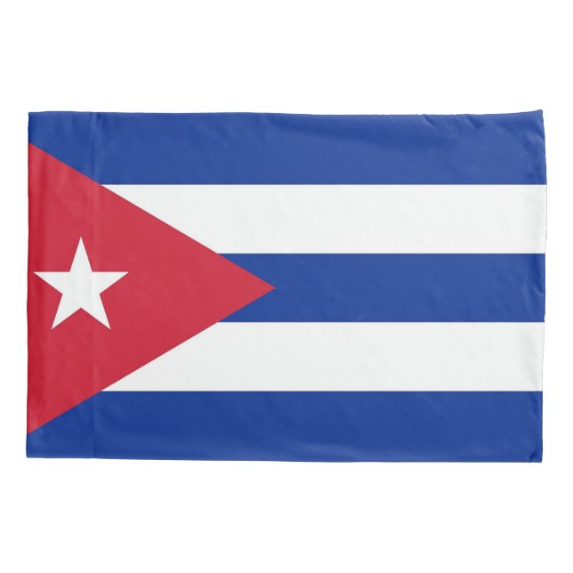 Patriotische Single-Pillowcase-Flagge Kubas Kissenbezug (Rückseite)