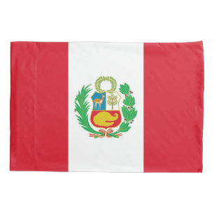 Patriotische Single-Pillowcase-Flagge Perus Kissenbezug