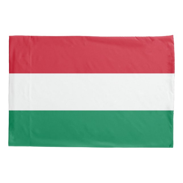 Patriotische Single Pillowcase Flagge Ungarns Kissenbezug (Rückseite)