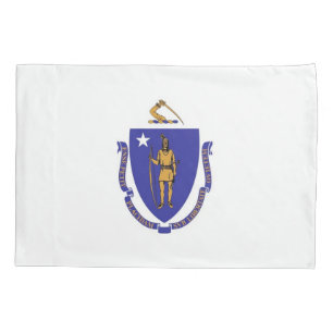 Patriotische Single Pillowcase-Flagge von Massachu Kissenbezug