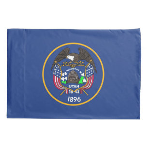 Patriotische Single-Pillowcase-Flagge von Utah Kissenbezug