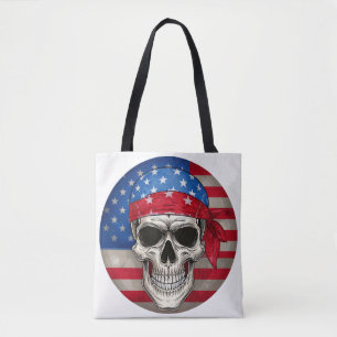 Patriotische Skull-Tasche Tasche