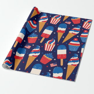 Patriotische Sommerleckereien Geschenkpapier