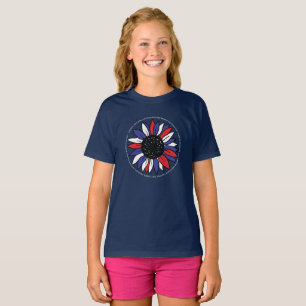 Patriotische Sonnenblumen Freiheit Fairness T-Shirt