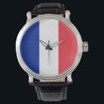 Patriotische, Spezialuhr mit der Flagge Frankreich Armbanduhr<br><div class="desc">Machen Sie mit unserer exklusiven Handuhr unter der Flagge Frankreichs eine zeitlose Aussage! Diese Handuhr wurde mit viel Liebe zum Detail gestaltet und ist nicht nur ein funktionales Accessoire, sondern auch eine Feier der französischen Kultur und des französischen Kulturerbes. Das lebendige Design zeigt die ikonische französische Fahne und macht diese...</div>