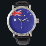 Patriotische, Spezialuhr mit Flagge Australiens Armbanduhr<br><div class="desc">Fügen Sie Ihrem Handgelenk eine Touch australischen Stolzes mit unserer exklusiven Handuhr mit der Flagge Australiens hinzu! Diese Handuhr, die mit viel Liebe zum Detail gestaltet wurde, ist mehr als nur ein Zeitstück; sie ist eine Feier des australischen Erbes und kulturellen Stolzes. Das elegante Design besticht durch die berühmte australische...</div>