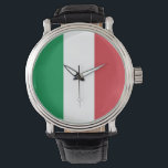 Patriotische, Spezialuhr mit Flagge Italiens Armbanduhr<br><div class="desc">Fügen Sie Ihrer Accessoires-Kollektion eine Touch italienischer Eleganz mit unserer exklusiven Handuhr unter der Flagge Italiens hinzu! Diese Handuhr, die mit viel Liebe zum Detail gestaltet wurde, ist mehr als nur ein Zeitstück; sie ist eine Feier der reichen Kultur und zeitlosen Eleganz Italiens. Das stilvolle Design zeigt die ikonische italienische...</div>