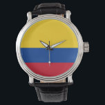 Patriotische, Spezialuhr mit Flagge Kolumbiens Armbanduhr<br><div class="desc">Fügen Sie Ihren Accessoires eine Touch kolumbianischen Stolzes mit unserer exklusiven Handuhr mit der Flagge Kolumbiens hinzu! Diese Handuhr, die mit viel Liebe zum Detail gestaltet wurde, ist mehr als nur ein funktionales Zeitwerk, sie ist ein Fest der kulturellen Identität und des lebendigen Geistes Kolumbiens. Das elegante Design zeigt die...</div>