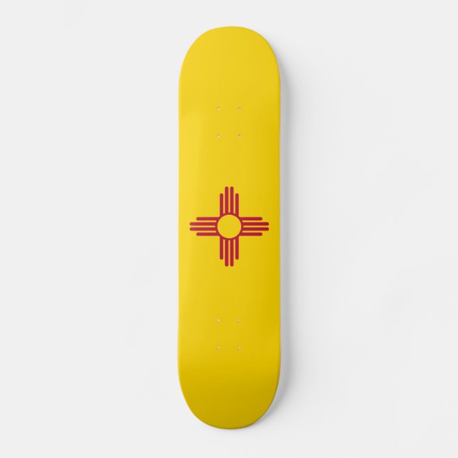Patriotische Staatsflagge New Mexico Skateboard (Vorderseite)