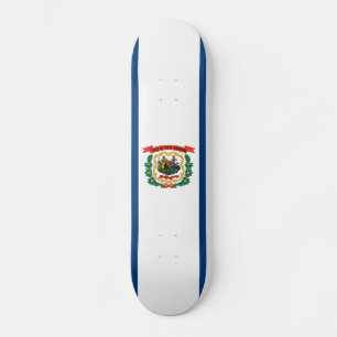 Patriotische Staatsflagge von West Virginia Skateboard