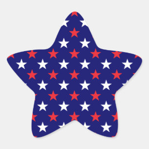 Patriotische Stars 1 Stern-Aufkleber