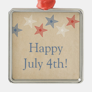 Patriotische Stars 4. Juli Ornament Aus Metall