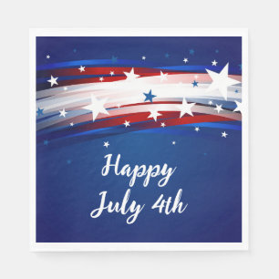 Patriotische Stars 4. Juli Zeitung Napkins Serviette