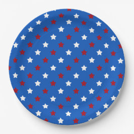 Patriotische Stars Pappteller