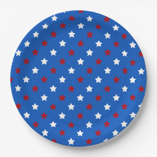 Patriotische Stars Pappteller