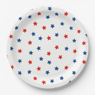 Patriotische Stars Pappteller