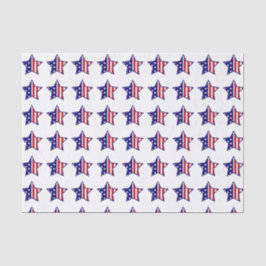 Patriotische Stars Seidenpapier