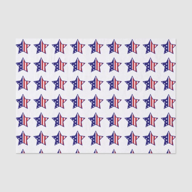Patriotische Stars Seidenpapier (Vorderseite)