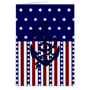 Patriotische Stars Streifen Anchor-Sailor-Muster