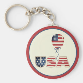 Patriotische Stars & Stripes USA Schlüsselanhänger