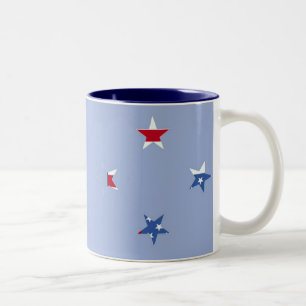 Patriotische Stars-Tasse Zweifarbige Tasse