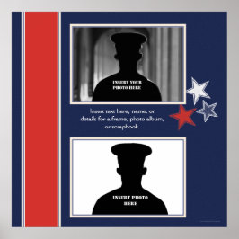 Patriotische Stars thematisches FotoCollage Poster