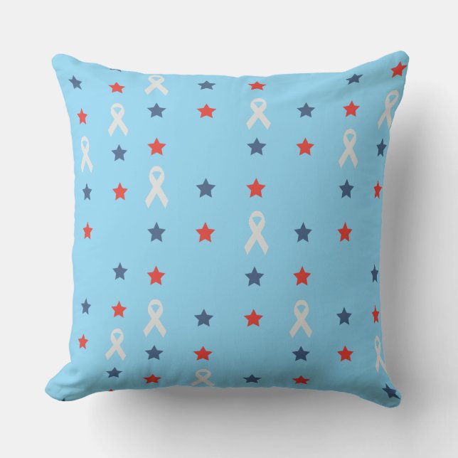 Patriotische Stars und Ribbons-Kissen Kissen (Vorderseite)
