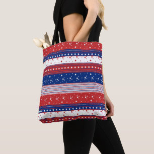 Patriotische Stars und Streifen Abstrakte amerikan Tasche