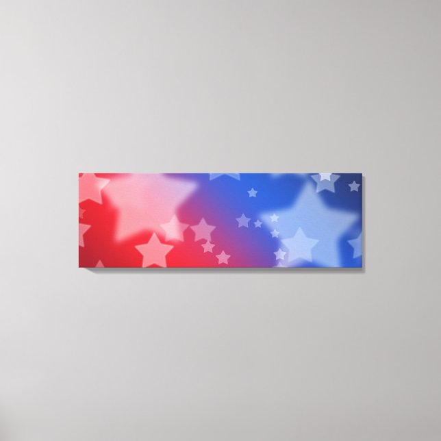 Patriotische Stars Wrapped Canvas Print Leinwanddruck (Vorderseite)