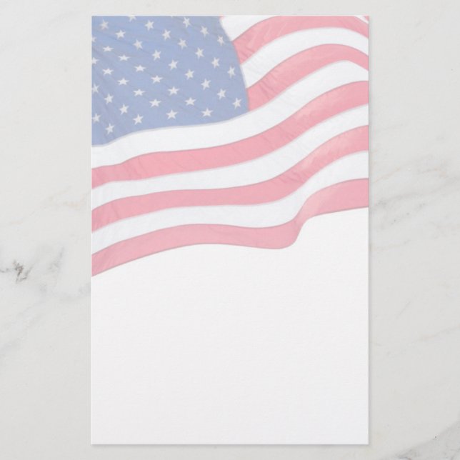 Patriotische Stationierung der US-Flagge Briefpapier (Vorderseite)