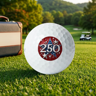 Patriotische Sterne American Heritage 250 Unabhäng Golfball