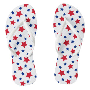 Patriotische Sterne Rot Weiß Blau Flip Flops