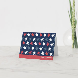 Patriotische Sterne Rotes Weiß und Blau Grußkarten Karte