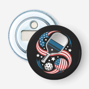 Patriotische Sterne Streifen USA-Flagge Pickleball Flaschenöffner
