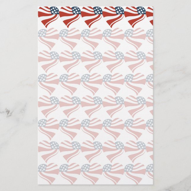Patriotische Sterne Stripes Briefpapier (Vorderseite)