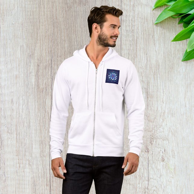 Patriotische Sternexplosion Red White und Blue USA Hoodie (Von Creator hochgeladen)