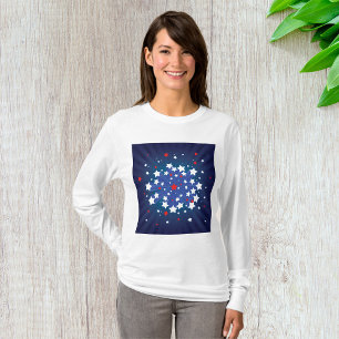 Patriotische Sternexplosion Red White und Blue USA T-Shirt