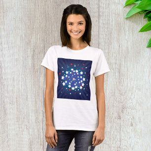 Patriotische Sternexplosion Red White und Blue USA T-Shirt