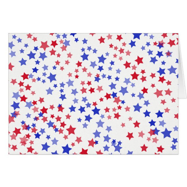 Patriotische Sterngrußkarte (Vorderseite (Horizontal))