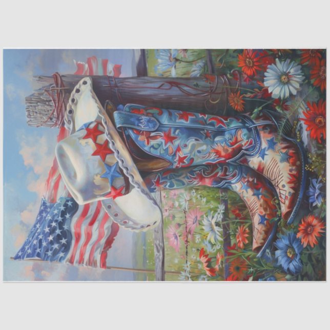 Patriotische Stiefel Seidenpapier (Vorderseite)