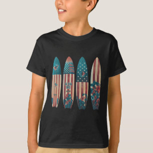 Patriotische Surfboards Surfen Surfboarder Surfer T-Shirt