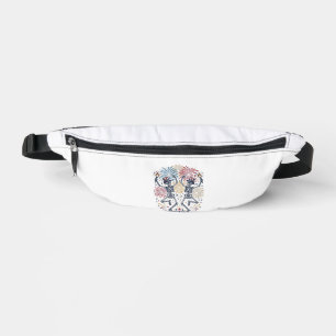 Patriotische tanzende Skelette Feuerwerk 4. Juli  Bauchtasche